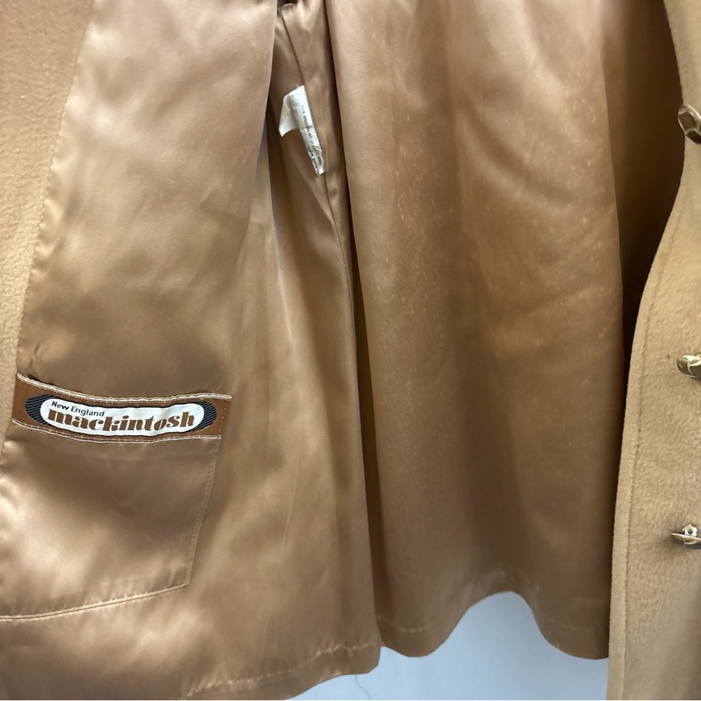 Vintage Mackintosh of New England Women's Size 20.5 Wool Mid Coat Tan Pre-Owned - Picture 11 of 16